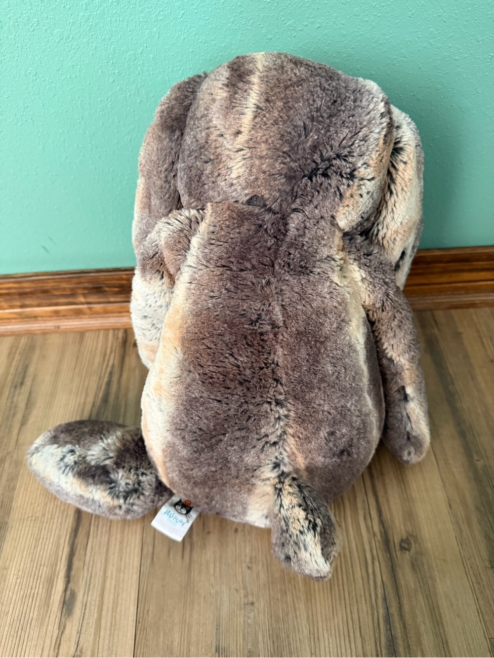 Jellycat Bashful Brown Bunny Plush Stuffed Animal Embroidered “Evan” - Picture 4 of 9